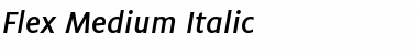 Download Flex Medium Italic Font