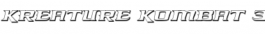 Download Kreature Kombat 3D Italic Italic Font
