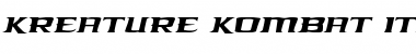 Download Kreature Kombat Italic Italic Font