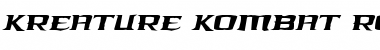 Download Kreature Kombat Rough Italic Italic Font