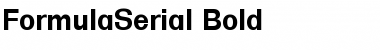 Download FormulaSerial Bold Font