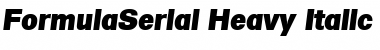 Download FormulaSerial-Heavy Italic Font