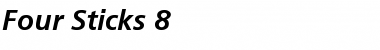 Download Four Sticks 8 Font
