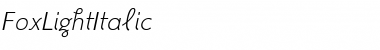 Download FoxLightItalic Font