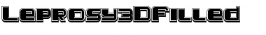 Download Leprosy 3D Filled Font