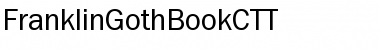 Download FranklinGothBookCTT Font