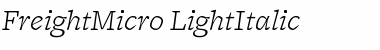 Download FreightMicro LightItalic Font