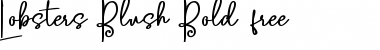 Download Lobsters Blush Bold free Regular Font Title Preview
