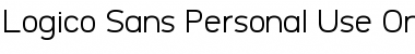 Download Logico-Sans-Personal-Use-Only Regular Font Title Preview