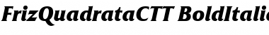 Download FrizQuadrataCTT BoldItalic Font