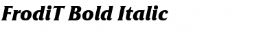 Download FrodiT Bold Italic Font