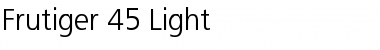 Frutiger 45 Light Font