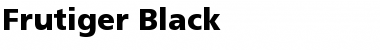 Download Frutiger Black Font