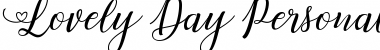 Download Lovely Day Personal Use Regular Font Title Preview