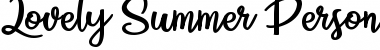 Download Lovely Summer Personal Use Regular Font Title Preview