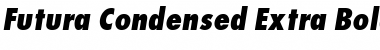 Download Futura Condensed Extra Bold Italic Font