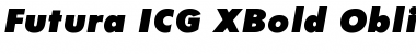 Download Futura ICG XBold Oblique Font