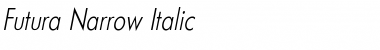 Download Futura Narrow Italic Font