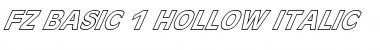 Download FZ BASIC 1 HOLLOW ITALIC Normal Font