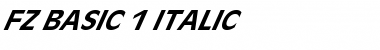 Download FZ BASIC 1 ITALIC Normal Font