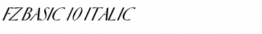 Download FZ BASIC 10 ITALIC Normal Font