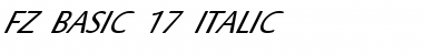 Download FZ BASIC 17 ITALIC Normal Font