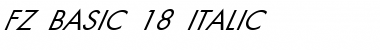 Download FZ BASIC 18 ITALIC Normal Font