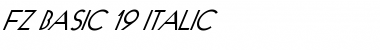 Download FZ BASIC 19 ITALIC Normal Font