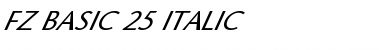 Download FZ BASIC 25 ITALIC Normal Font