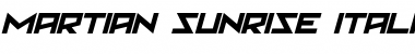 Download Martian Sunrise Italic Font