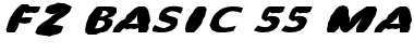 Download FZ BASIC 55 MANGLED ITALIC Font