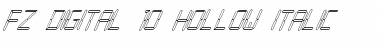 Download FZ DIGITAL 10 HOLLOW ITALIC Font