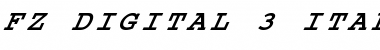 Download FZ DIGITAL 3 ITALIC Bold Font