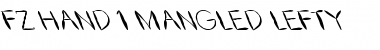Download FZ HAND 1 MANGLED LEFTY Font