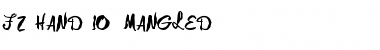 Download FZ HAND 10 MANGLED Font
