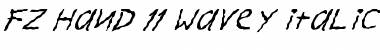 Download FZ HAND 11 WAVEY ITALIC Font