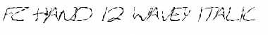 Download FZ HAND 12 WAVEY ITALIC Font