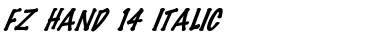 Download FZ HAND 14 ITALIC Normal Font