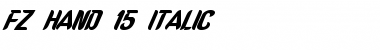 Download FZ HAND 15 ITALIC Normal Font