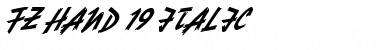 Download FZ HAND 19 ITALIC Normal Font