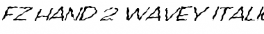 Download FZ HAND 2 WAVEY ITALIC Font