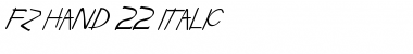 Download FZ HAND 22 ITALIC Font