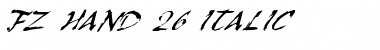 Download FZ HAND 26 ITALIC Font