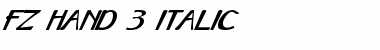 Download FZ HAND 3 ITALIC Normal Font