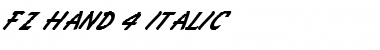 Download FZ HAND 4 ITALIC Font