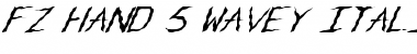 Download FZ HAND 5 WAVEY ITALIC Font