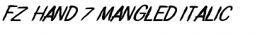 Download FZ HAND 7 MANGLED ITALIC Font