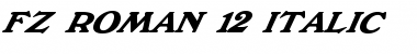 Download FZ ROMAN 12 ITALIC Normal Font