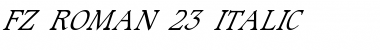 Download FZ ROMAN 23 ITALIC Normal Font