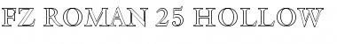 Download FZ ROMAN 25 HOLLOW Normal Font